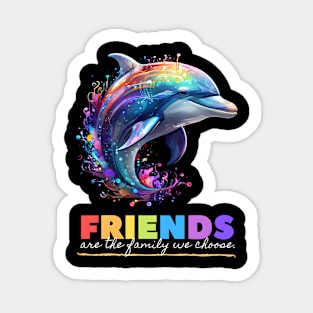 Ethereal Multicolored Dolphin Sticker